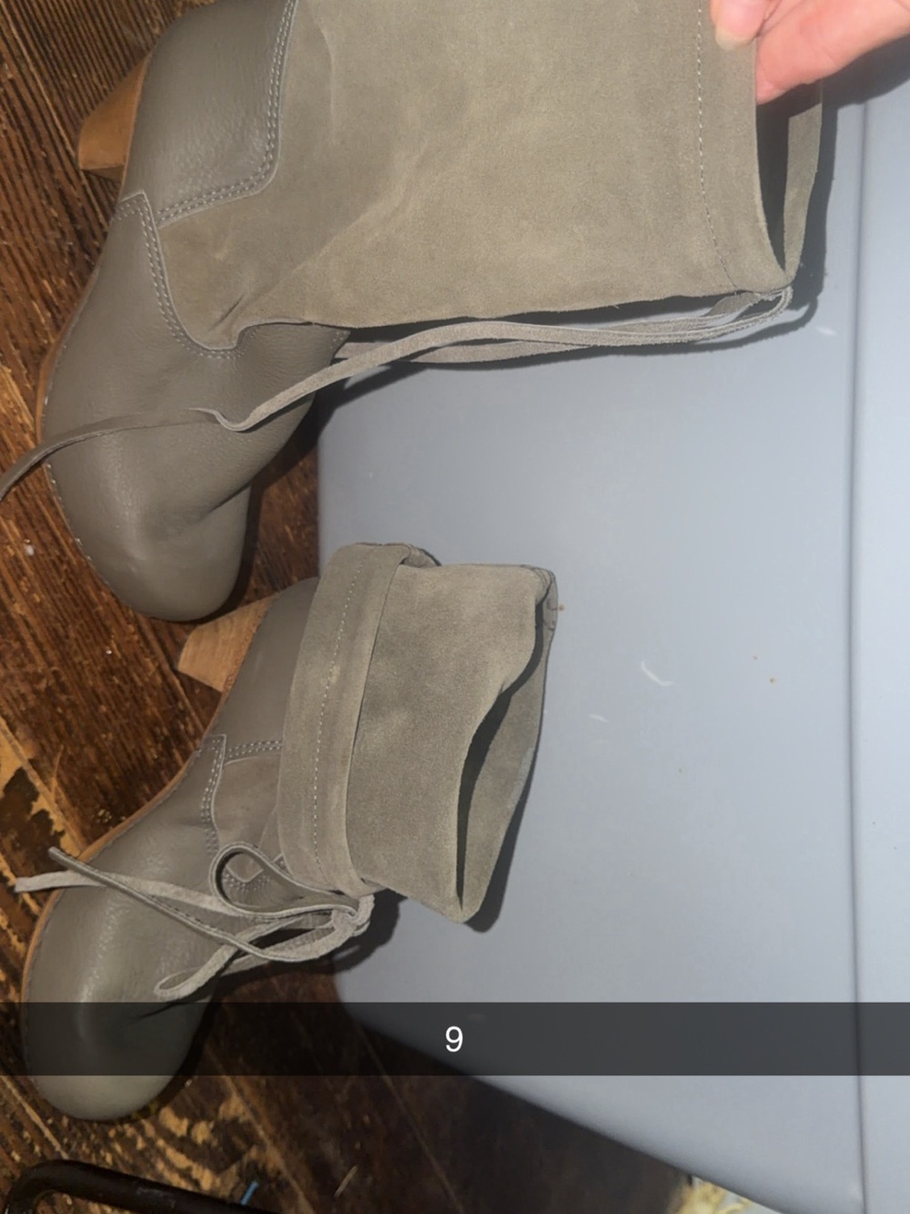 Women’s Taupe Lace-Up Suede & Leather Ankle Booties